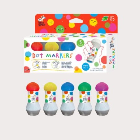 Haku Yoka - Dot Markers - 5 x Bright Colours (59CP233112)