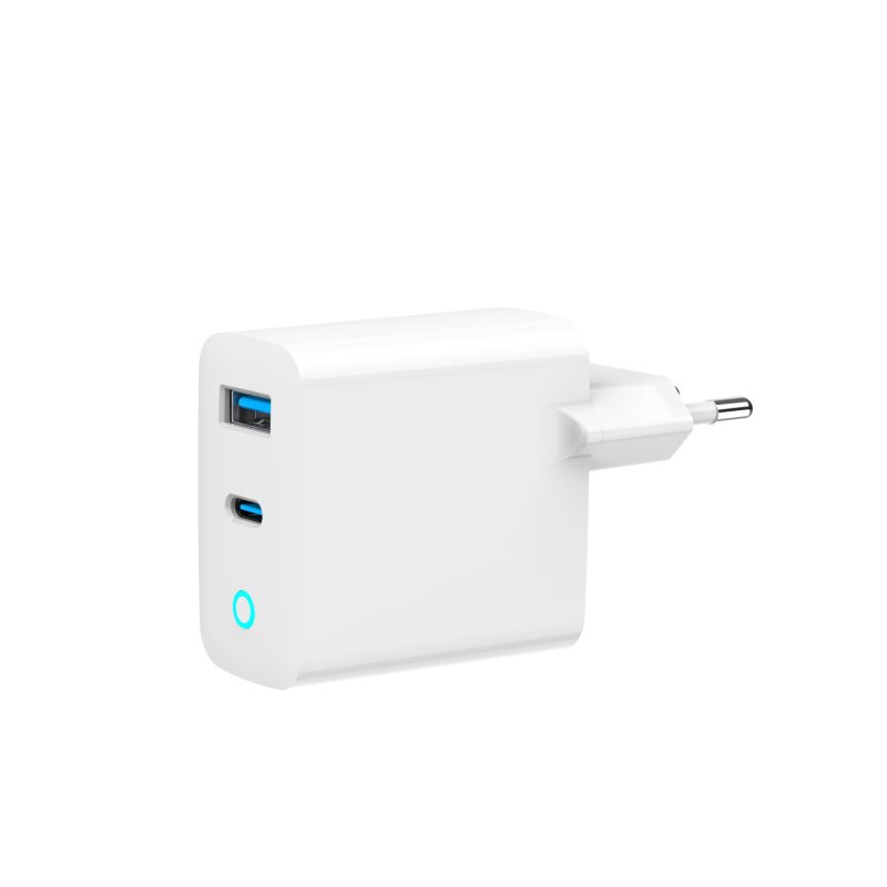 Chargeur secteur Gembird - 1x USB-C 1x USB-A 30W (Blanc)