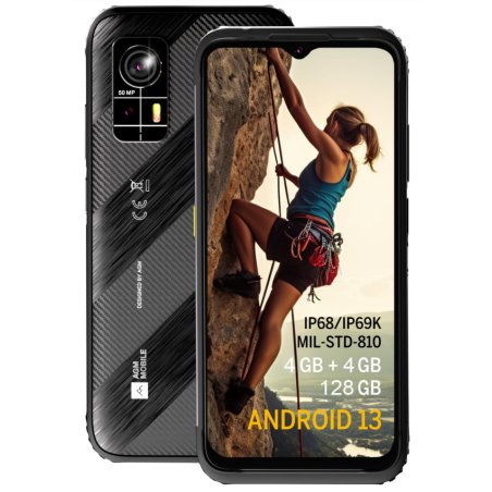 AGM H6 Lite 16.6 cm (6.52") Dual SIM Android 13 4G 8 GB 128 GB Black, Grey