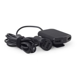 Chargeur Allume Cigare Gembird 4x USB-A 48W (Noir)