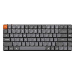K3 Max (grau/orange, DE-Layout, Gateron Low Profile 2.0 Mechanical Red, Hot-Swap, Aluminiumrahmen, RGB)