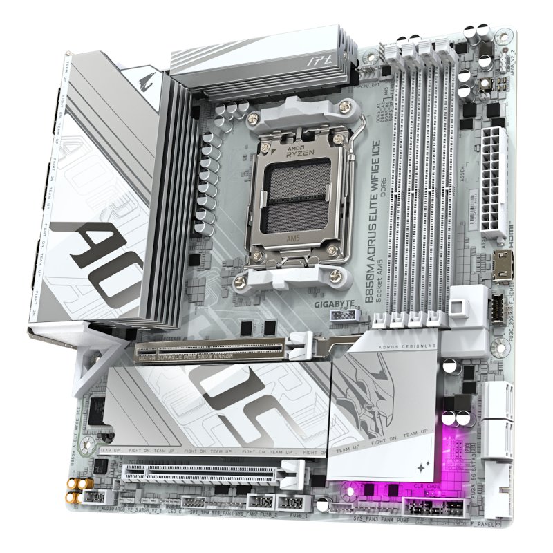 GIGA B850M AORUS ELITE WF6E ICE AM5/DDR5/µATX