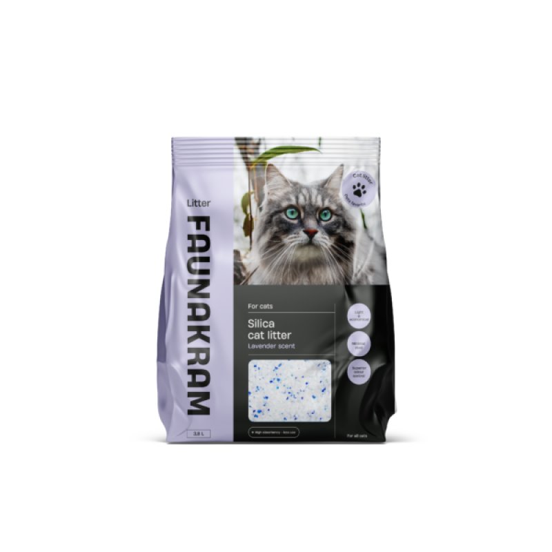 Faunakram - 3,8l Silica cat litter with lavender scent