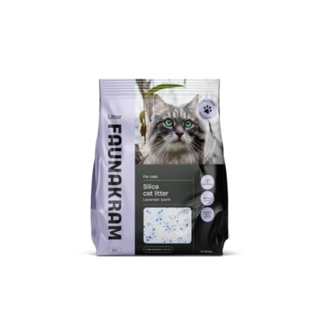 Faunakram - 3,8l Silica cat litter with lavender scent