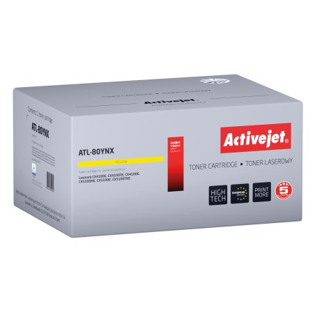 Activejet Toner ATL-80YNX (remplacement Lexmark 80C2HYE, Supreme 3000 pages jaune)