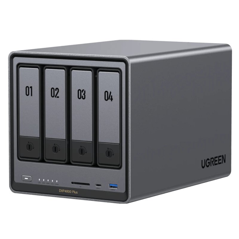 UGREEN NASync DXP4800 Plus 4-Bay NAS 0/4 SATA, 0/2 M.2 SSD, 1x 10GbE 1x 2.5GbE, 8GB RAM