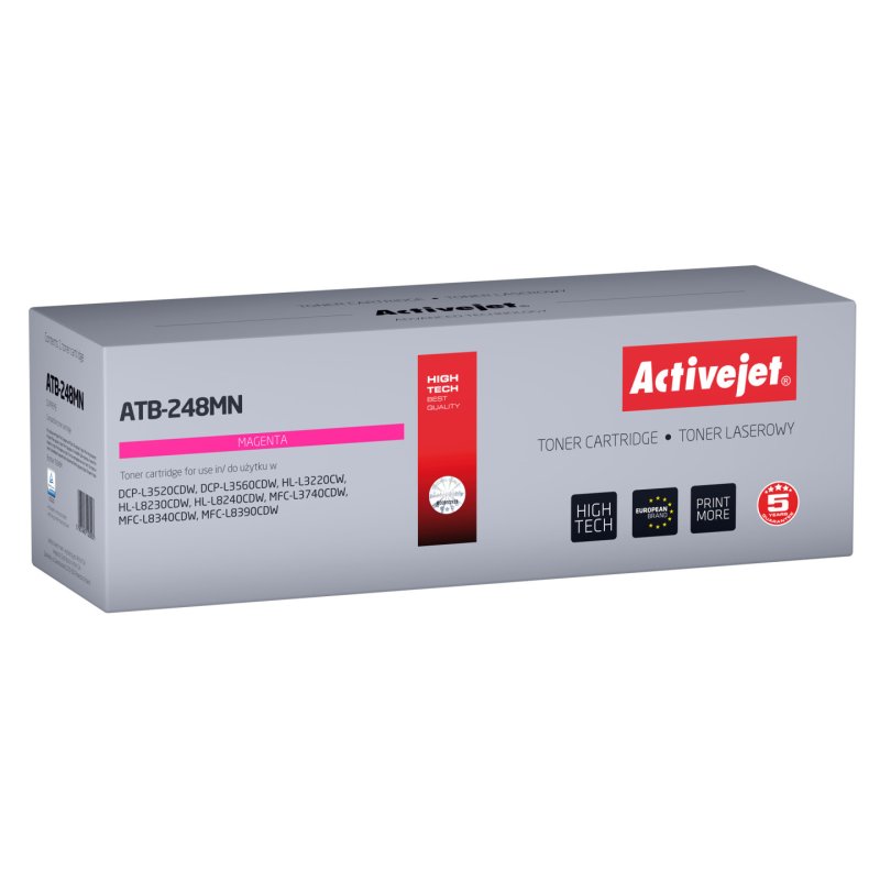Activejet ATB-248MN Toner for Brother printers Replacement Brother TN248M Supreme 1000 pages purple)