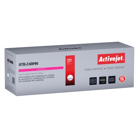 Activejet Toner ATB-248MN pour imprimantes Brother Remplacement Brother TN248M Suprême 1000 pages violet)