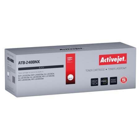 Activejet Toner ATB-248BNX pour imprimantes Brother Remplacement Brother TN248XLBK Suprême 3000 pages noir)