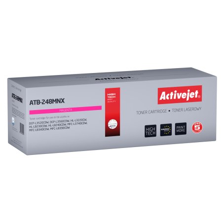 Activejet Toner ATB-248MNX pour imprimantes Brother Remplacement Brother TN248XLM Suprême 2,300 pages violet)