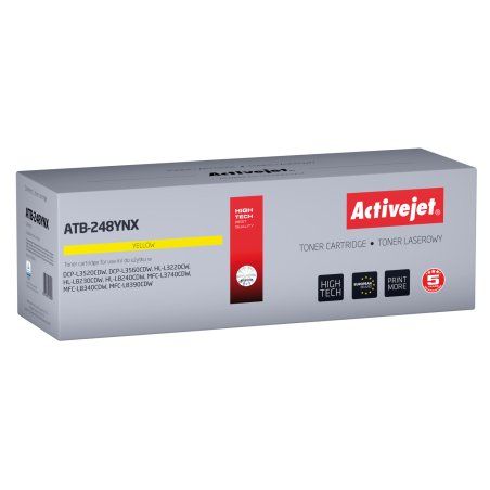Activejet Toner ATB-248YNX pour imprimantes Brother Remplacement Brother TN248XLY Suprême 2300 pages jaune)