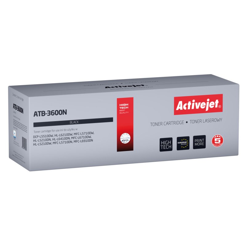 Activejet Toner ATB-3600N pour imprimantes Brother Remplacement Brother TN3600 Supreme 3000 pages noir)