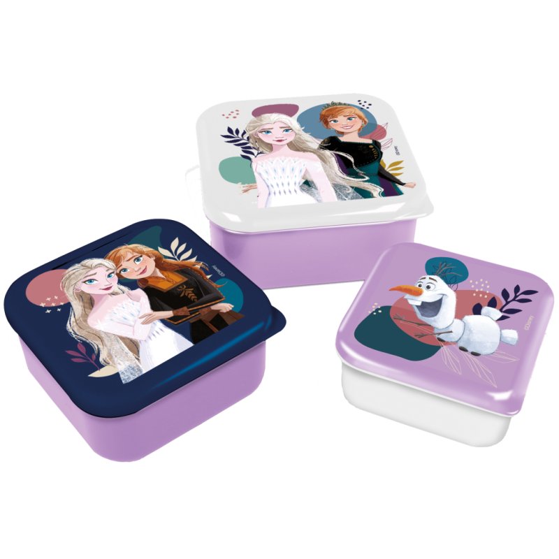 REINE DES NEIGES - Elsa & Anna - Boîtes à Snack - 3 pcs