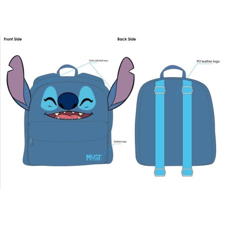 STITCH - Plush - Sac à dos '27x24x7cm'