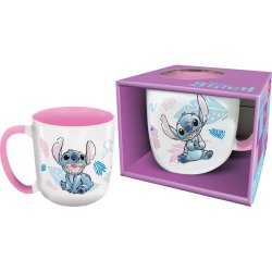STITCH - Watercolor Rose - Mug Elite Intérieur Coloré - 384ml