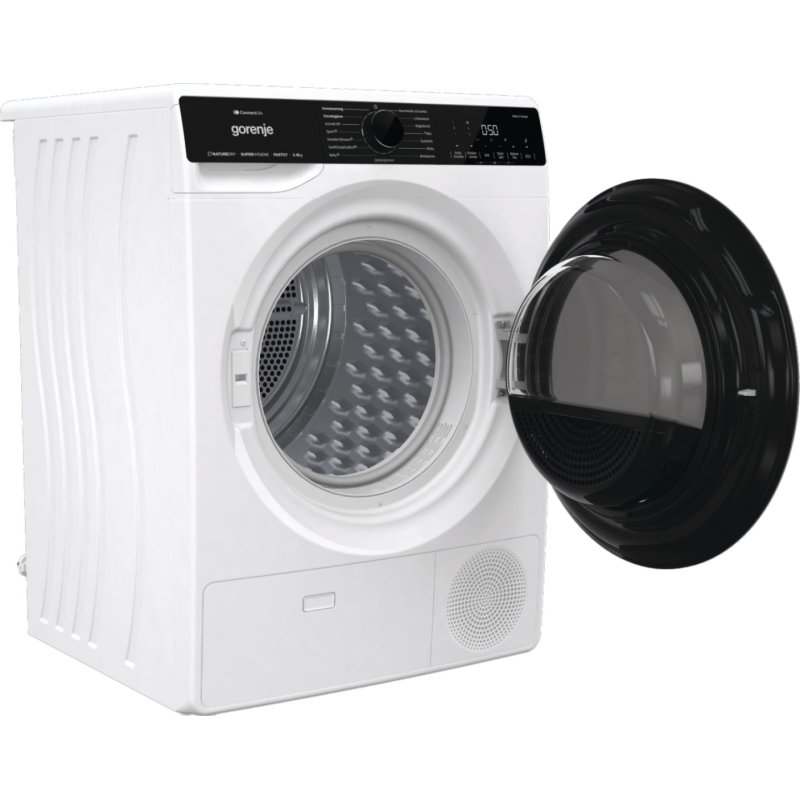 Gorenje DPNA83W sèche-linge Pose libre Charge avant 8 kg A Noir, Blanc
