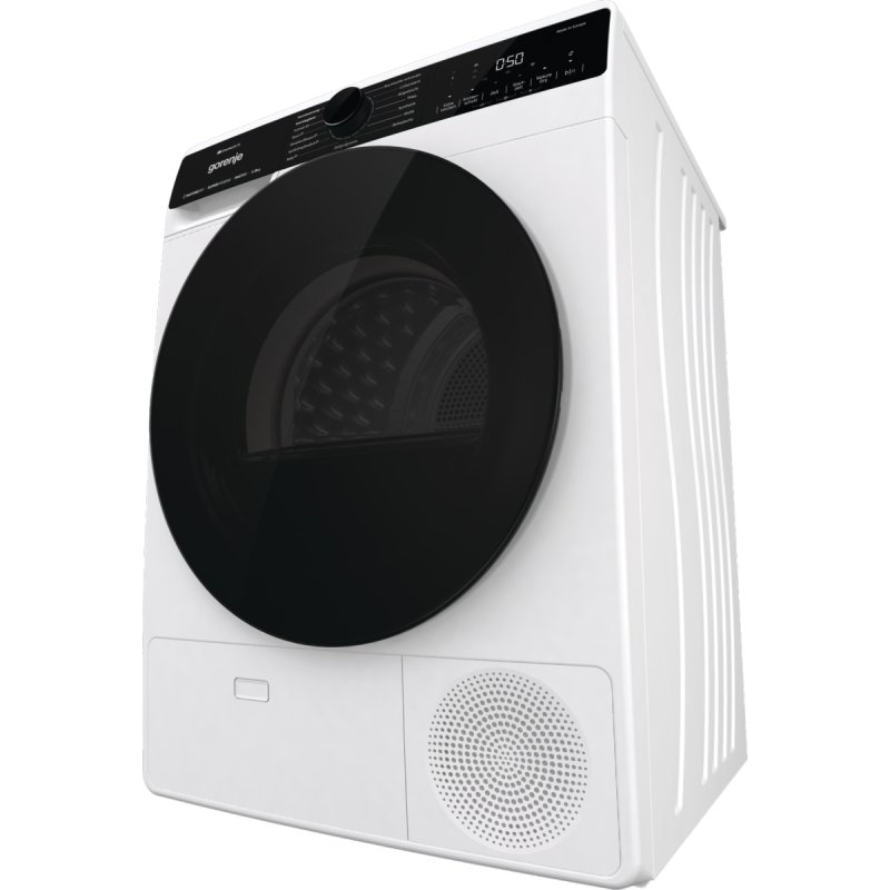 Gorenje DPNA83W sèche-linge Pose libre Charge avant 8 kg A Noir, Blanc