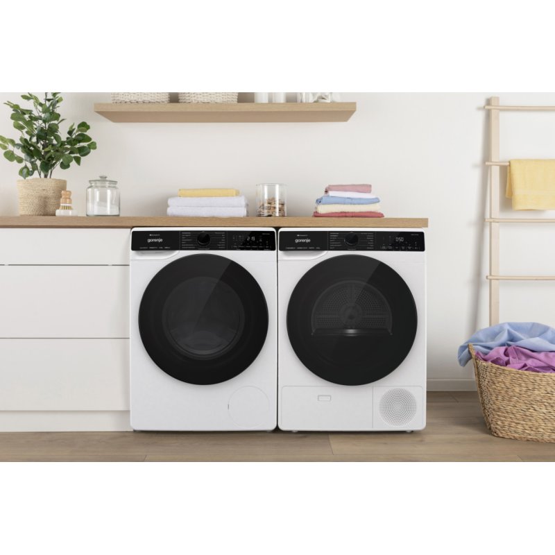 Gorenje DPNA83W sèche-linge Pose libre Charge avant 8 kg A Noir, Blanc