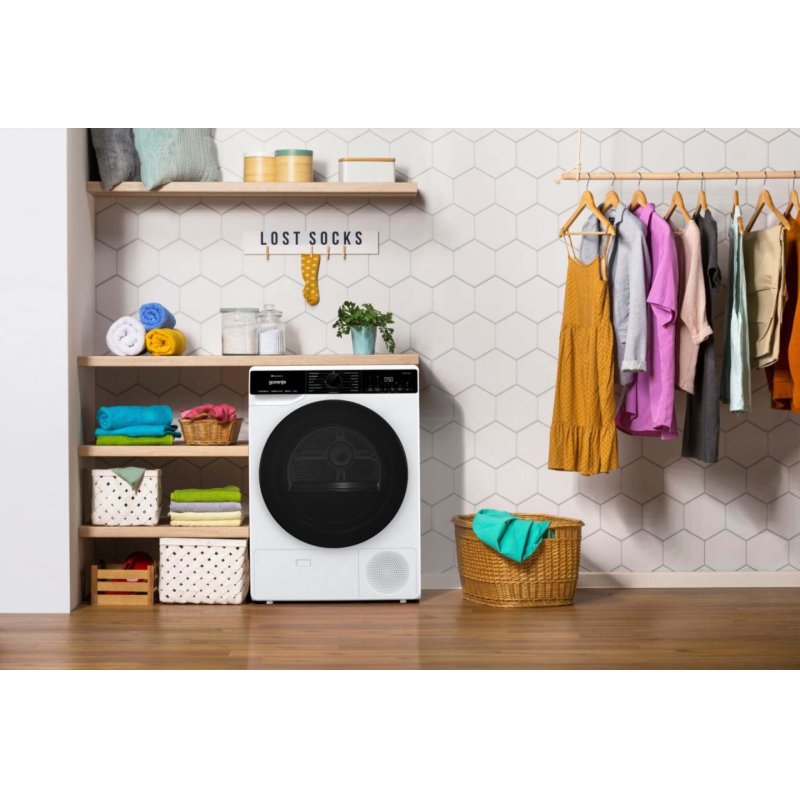 Gorenje DPNA83W tumble dryer Freestanding Front-load 8 kg A Black, White