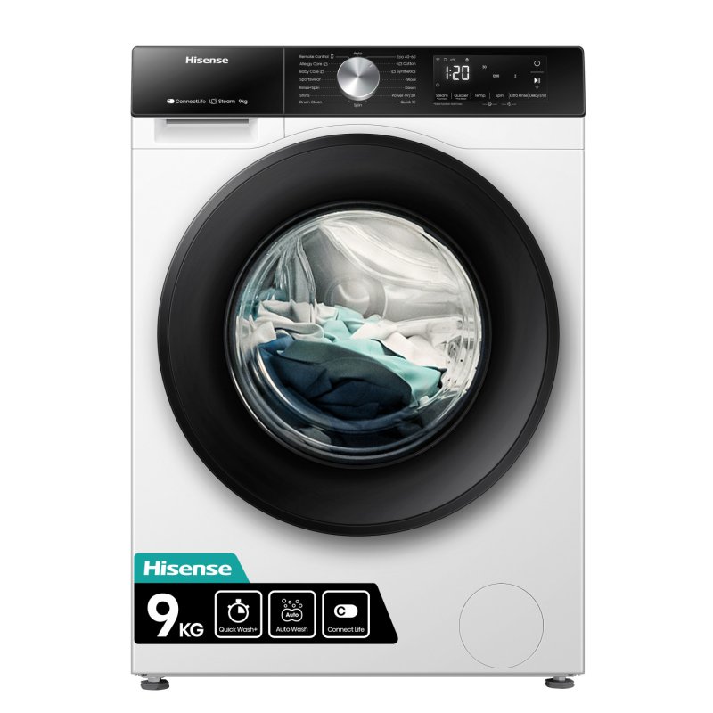 Hisense WF3S9043BW3 machine à laver Charge avant 9 kg 1400 tr/min Blanc