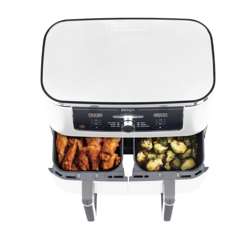 Ninja AF400EU Double 9,5 L Autonome 2470 W Friteuse d’air chaud Blanc