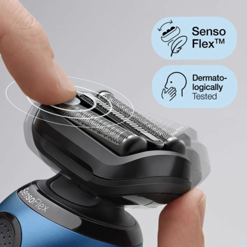 Braun Series 6 61-B4500cs Rasoir à grille Tondeuse Noir, Bleu