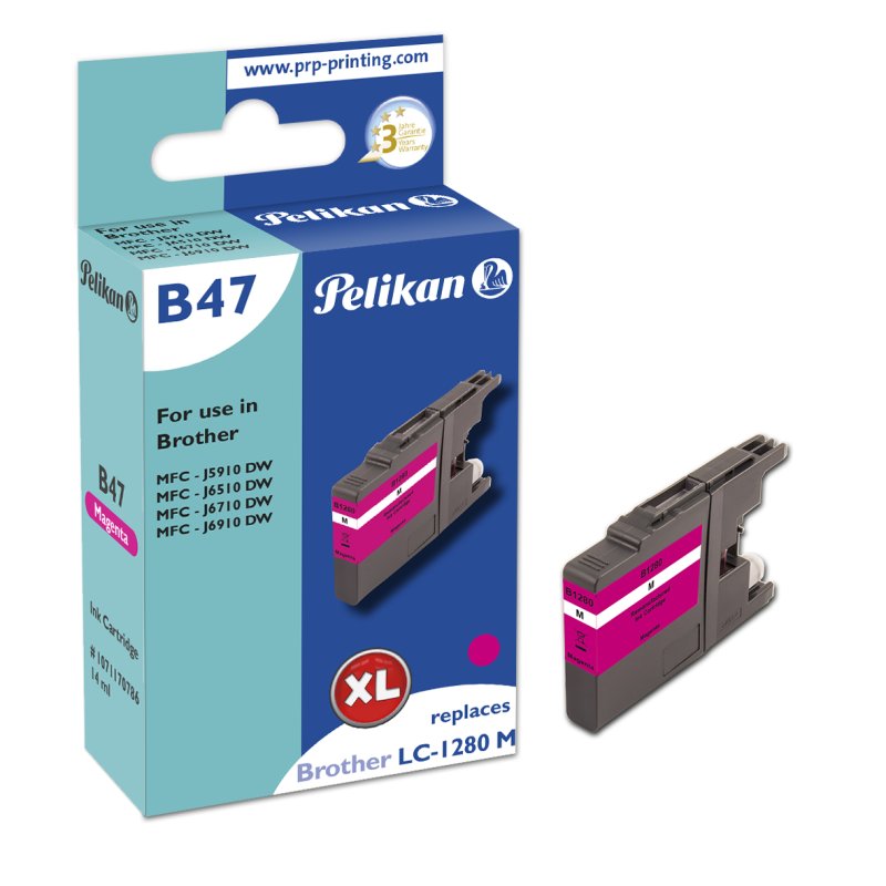 Pelikan B47 Magenta cartouche d'encre 1 pièce(s) Compatible Rendement standard