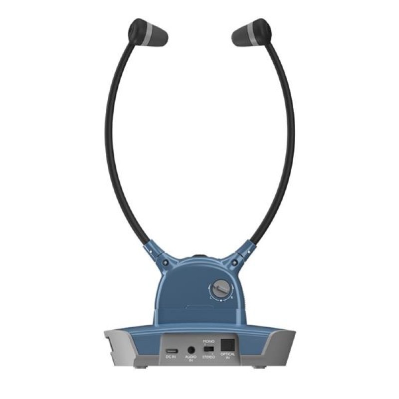 CGV 20848 écouteur/casque Sans fil Ecouteurs TV Socle de chargement Bleu