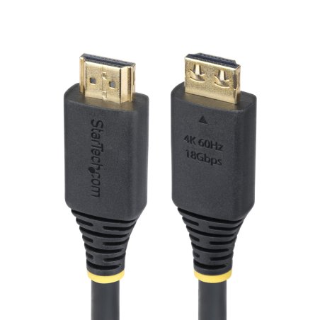 StarTech.com Câble HDMI Haut Débit de 3m avec Connecteur à Pince, 4K 60Hz/1440p 144Hz, HDR10/HDCP 2.2/ARC, 18Gbps,