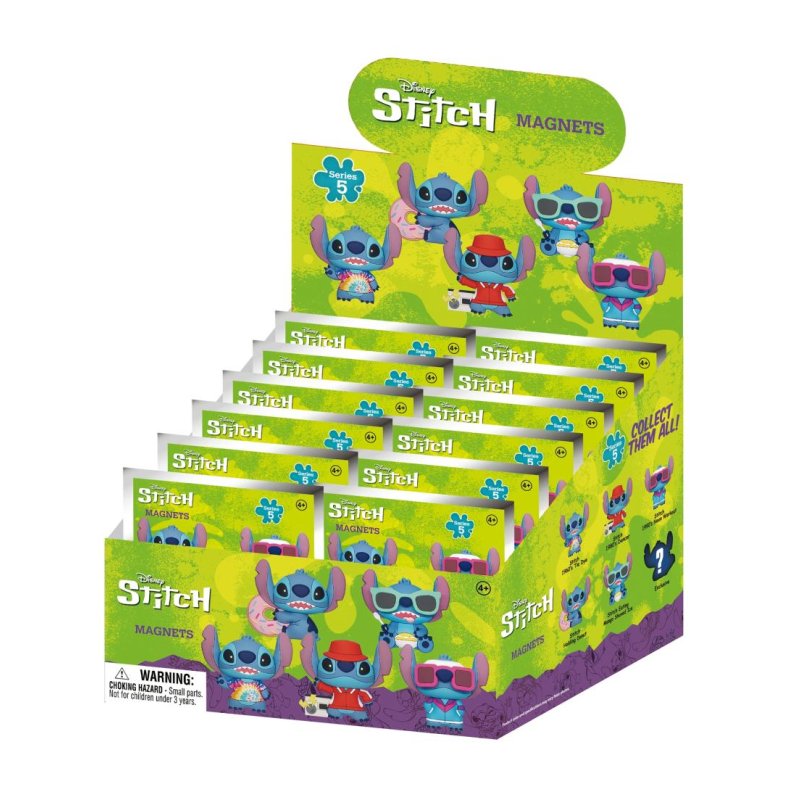 STITCH - Serie 5 - 3D Foam Magnets in blind bags (Display 12 Pcs)