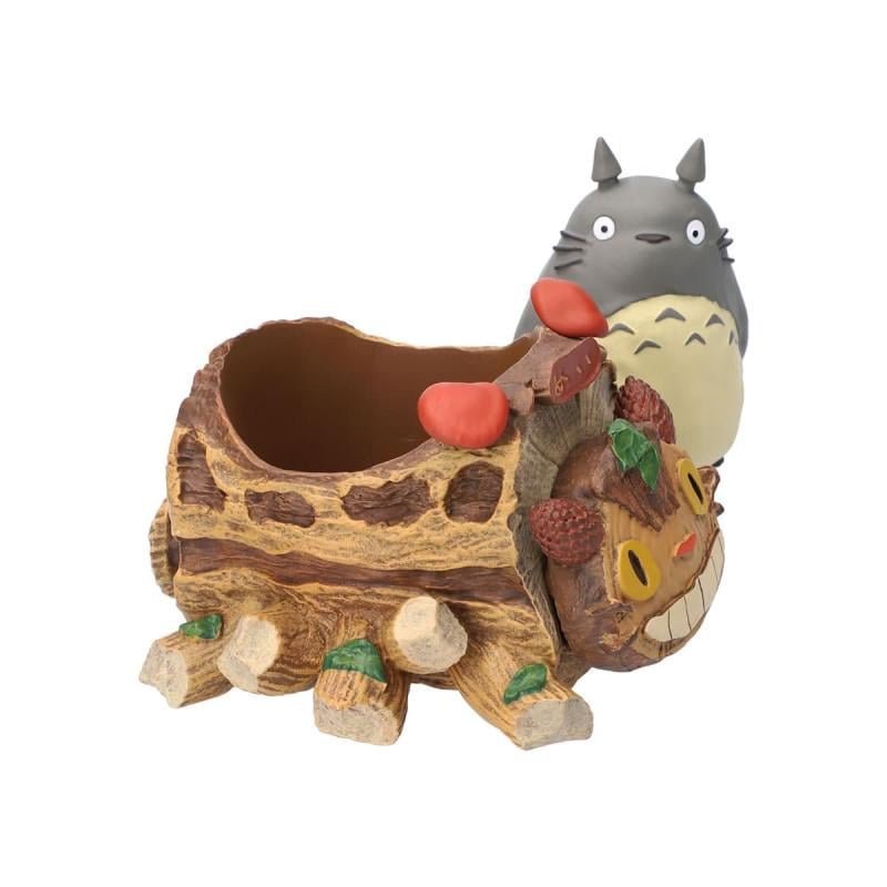 MON VOISIN TOTORO -Totoro gris & wagon chatbus -Diorama Planter 15.5cm