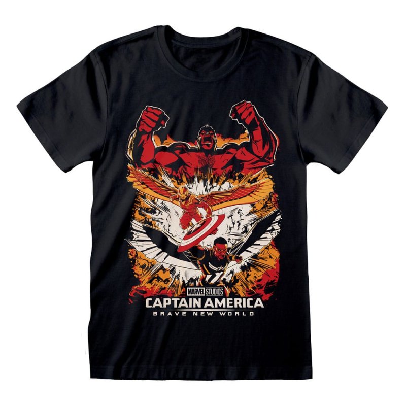 Captain America Brave New World T-Shirt Montage (L)