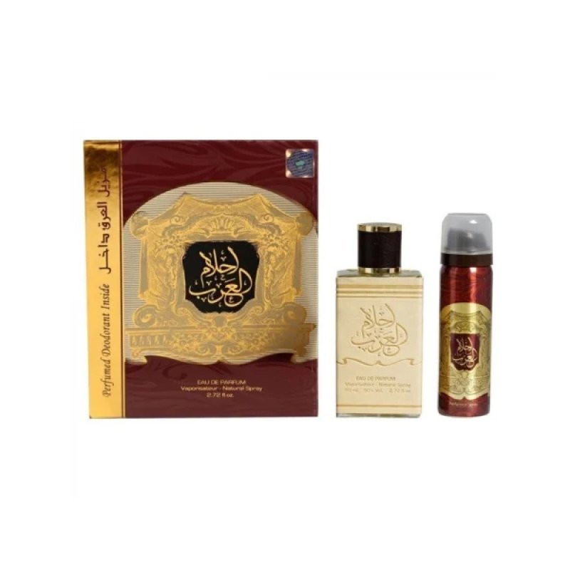 Ard Al Zaafaran Ahlam Al Arab, Unisex, Eau de Parfum, 80ml Deodorant, 50ml