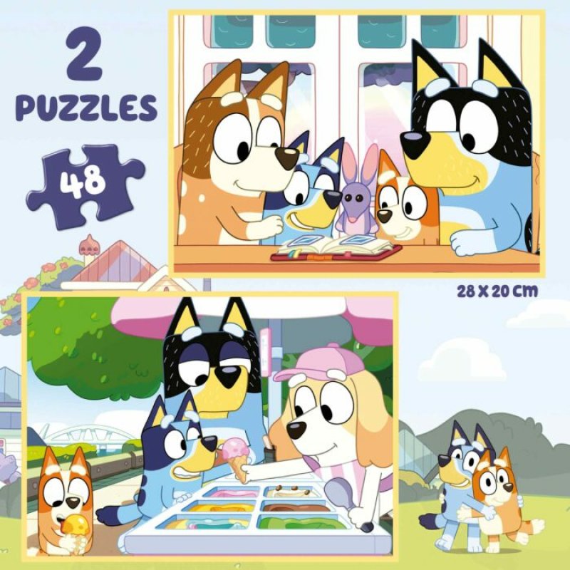 Puzzle Suitcase 2x48 - Bluey (80-19831)