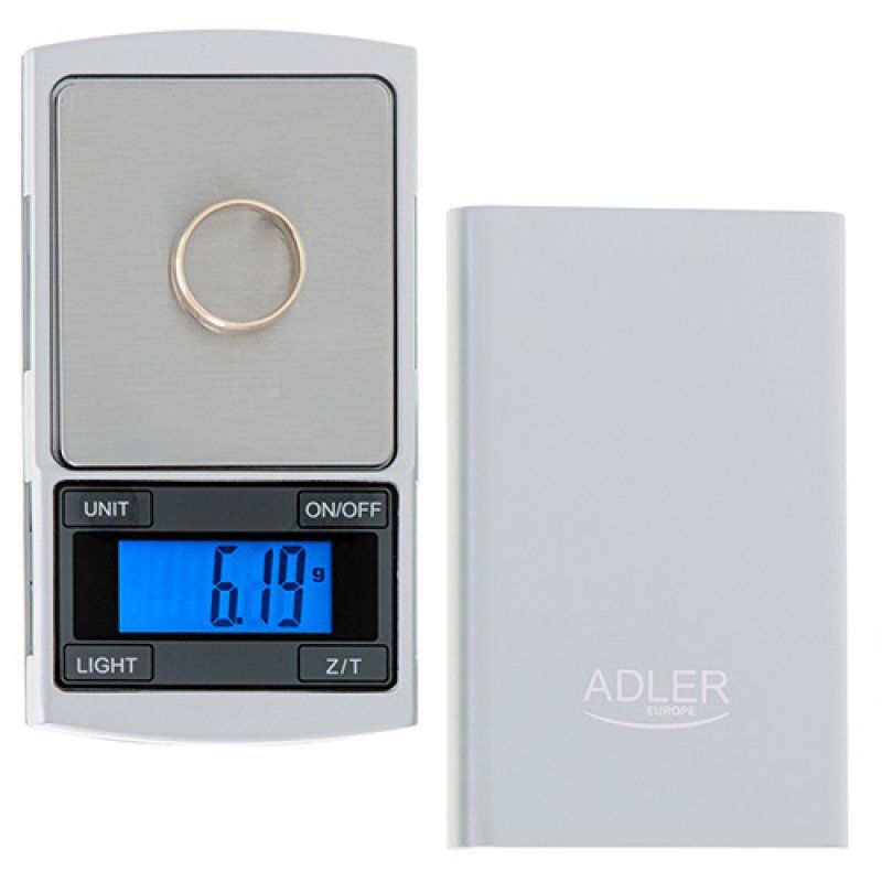 Adler AD 3168 balance de précision Argent 100 g 0,01 g dwt, g, once, ozt