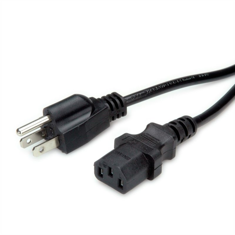 VALUE 19.99.1495 power cable Black 1.8 m IEC C13