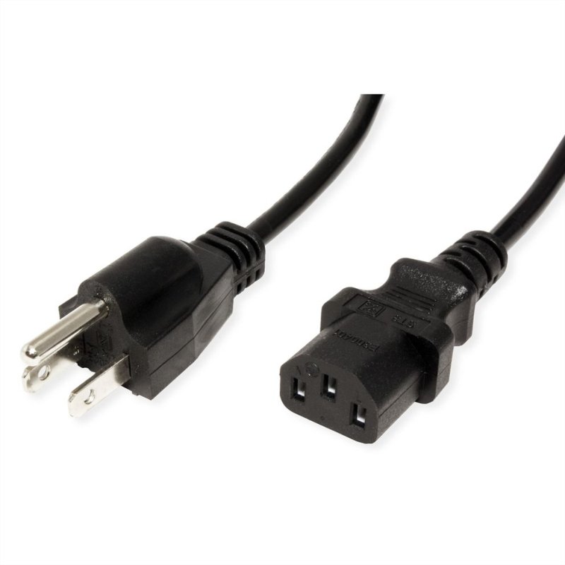 VALUE 19.99.1495 power cable Black 1.8 m IEC C13