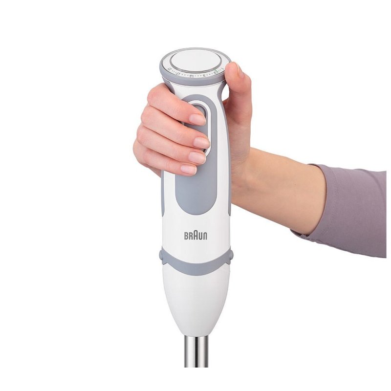 Braun MultiQuick 9 MultiQuick 5 Vario MQ 5220 WH 0,6 L Mélangeur par immersion 1000 W Gris, Acier inoxydable, Blanc