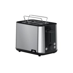 Toaster PurShine HT 1510 BK (edelstahl/schwarz, 900 Watt, für 2 Scheiben Toast)