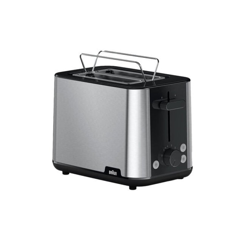 Toaster PurShine HT 1510 BK (edelstahl/schwarz, 900 Watt, für 2 Scheiben Toast)