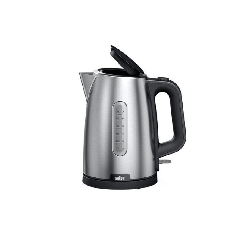 Braun WK 1500 electric kettle 1.7 L 2200 W Black, Stainless steel