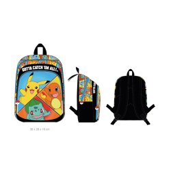 POKEMON - Starter - Sac à Dos 2 Compartiments '38x28x16cm'