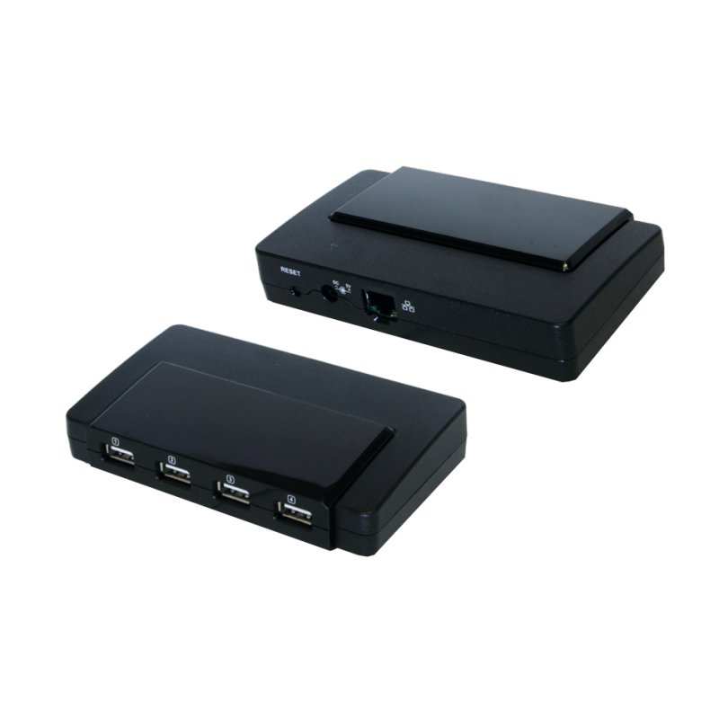 EX-6003HMVS Device Server 4x USB 2.0 Avec logiciel, adapt. et kit rail DIN