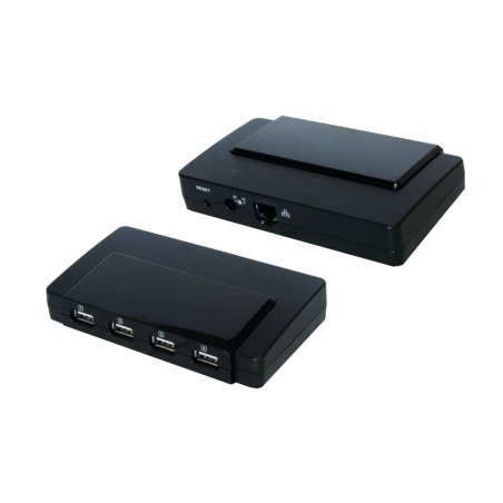 EX-6003HMVS Device Server 4x USB 2.0 Avec logiciel, adapt. et kit rail DIN