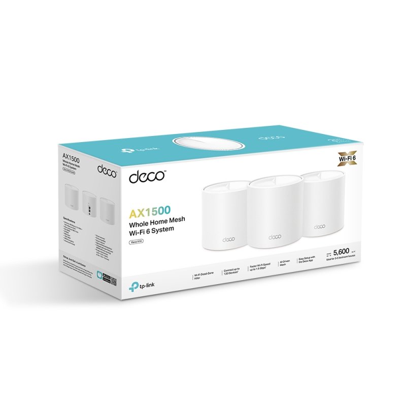 TP-Link Deco X1500 Bi-bande (2,4 GHz / 5 GHz) Wi-Fi 6 (802.11ax) Blanc 2 Interne