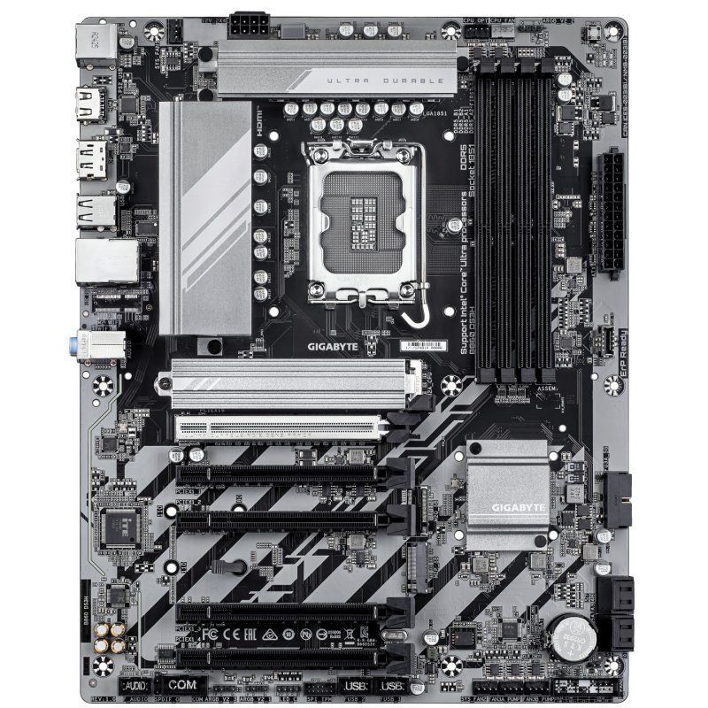 GIGABYTE B860 DS3H Carte mère - Processeurs Intel Core Ultra, VRM 8 1 2 2 phases, jusqu'à 9066MHz DDR5, 1xPCIe 5.0 