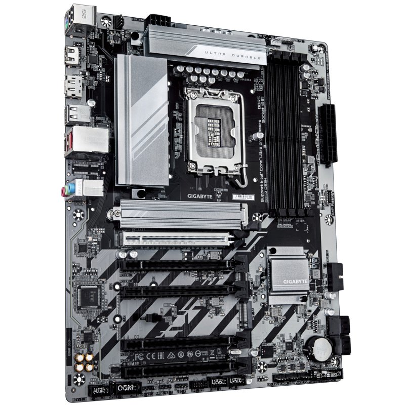 GIGABYTE B860 DS3H Motherboard - Supports Intel Core Ultra CPUs, 8 1 2 2 phases VRM, up to 9066MHz DDR5, 1xPCIe 5.0 