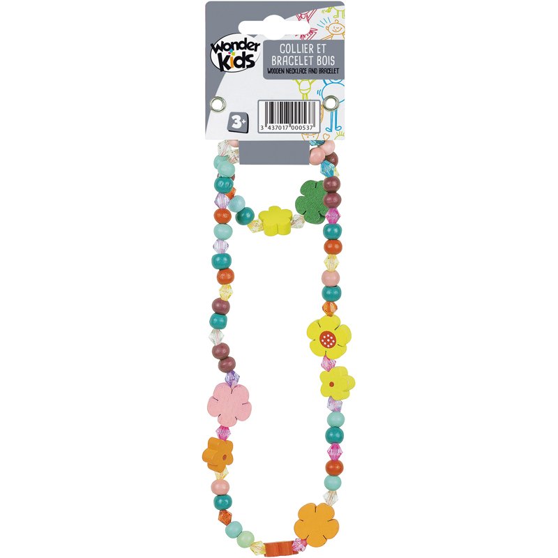 COLLIER ET BRACELET BOIS ASS6