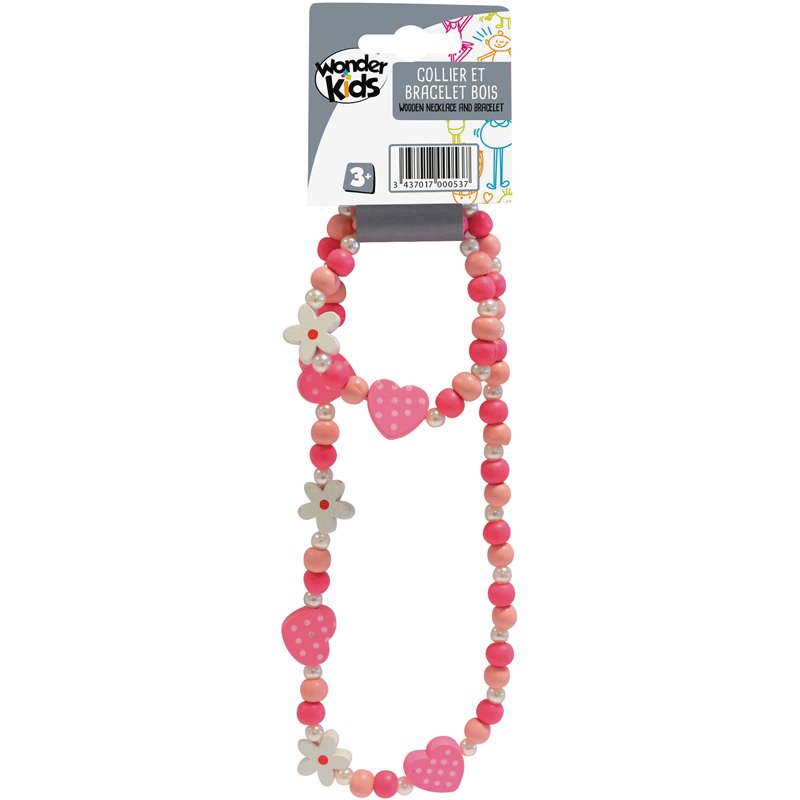 COLLIER ET BRACELET BOIS ASS6