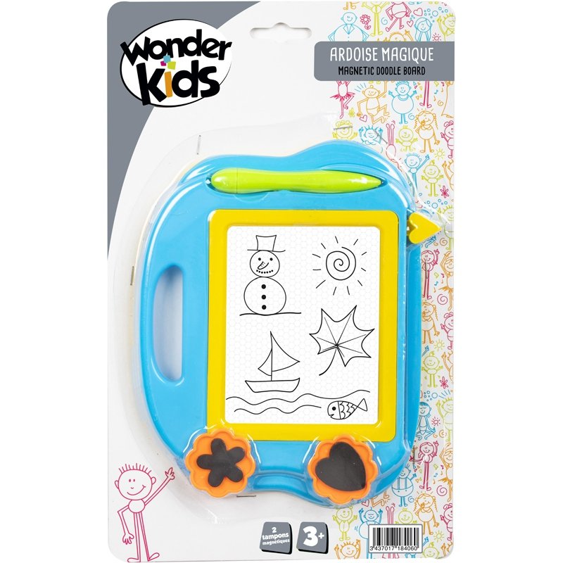 Ardoise magique Wonderkids compatible avec 2 tampons (Modèle aléatoire)
